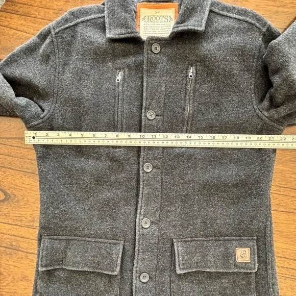 Vintage Roots men's wool blend button up jacket with quilted lining size small - Picture 14 of 16